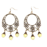 CHRISSY L - Bella Mia Earrings (BEL905 - Antique Gold/Lemon)