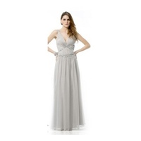 BARIANO - V Neck Grecian Gown (BZD03 - Oyster)