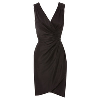 WAYNE COOPER - Side Tie Wrap Dress (13003 - Black)