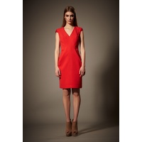 WAYNE COOPER - Sharp Shoulder Dress (13137 - Black, Red)