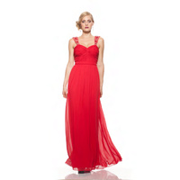 ROSE NOIR #320 - Beaded Straps Evening Gown (Red)