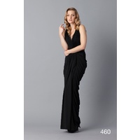 ROSE NOIR #460 - Cut Out Back Evening Gown (Black)