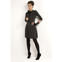 WYSE BODYWEAR - Audrey Pleated Dress (8106 - Black, Coal)