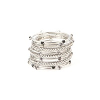 CHRISSY L - Bazaar Bracelet Set (BAZ572 - Silver)