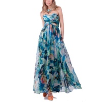 BARIANO - Gathered Print Maxi (BXD38 - Floral Print)