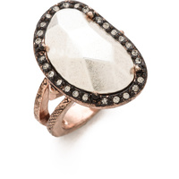 HOUSE OF HARLOW - Vertical Sahara Sand Ring (R002058P - Two Toned)