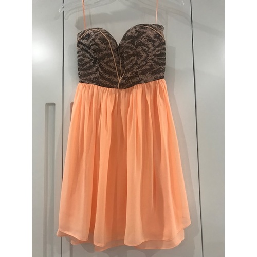 SEDUCE - Shimmering Sea Dress (1211SW4207 - Nectarine size 6)