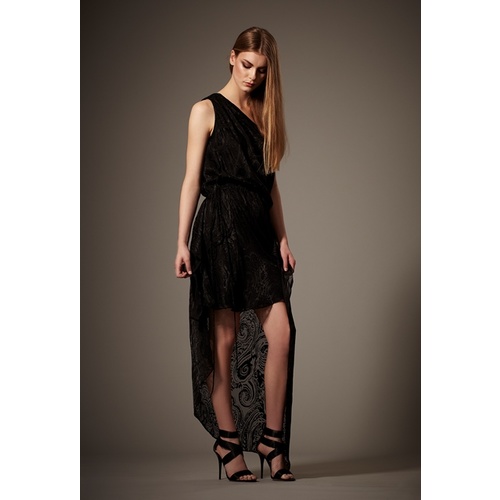 WAYNE COOPER - Tail Back Dress (13021 - Black size 6)