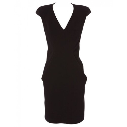WAYNE COOPER - Sharp Shoulder Dress (13137 - Black)