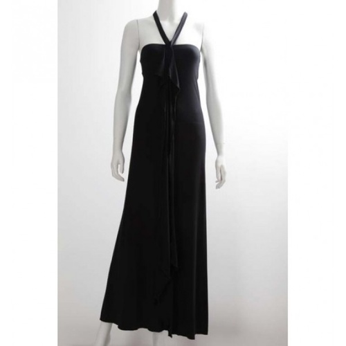 WYSE BODYWEAR - Strapless Frill Maxi Dress (8109 - Black, Emerald, Purple)