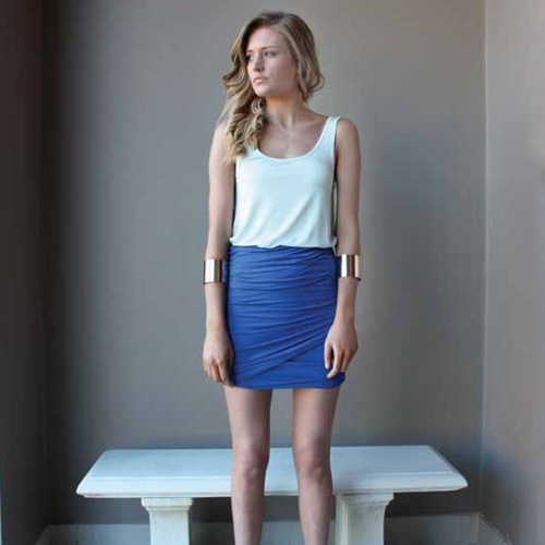PIPER LANE - Loverays Mini Skirt (89506 - Royal Blue)