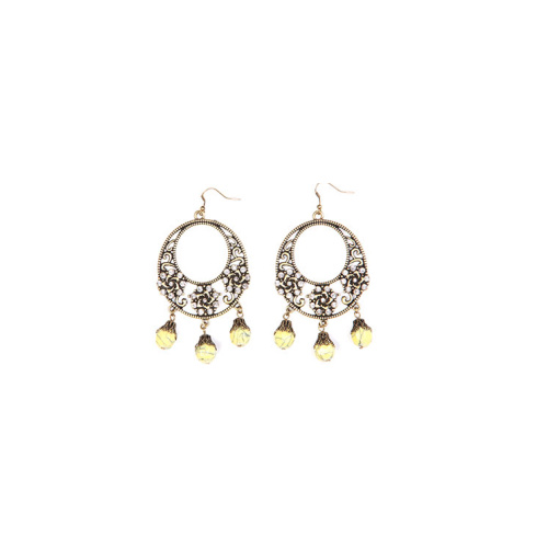 CHRISSY L - Bella Mia Earrings (BEL905 - Antique Gold/Lemon)