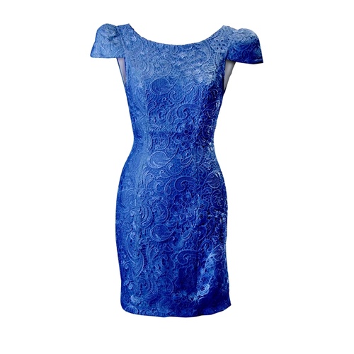 BARIANO - Cap Sleeve Lace Mini (BWD16 - Blue size 6)