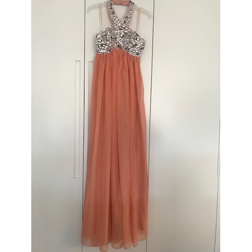 BARIANO - Halter Gown (BXD53-LB - Peach size 10)