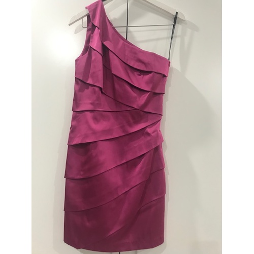 HONEY & BEAU - Luxe Fold Dress (HD45014 - Fuchsia size 8)