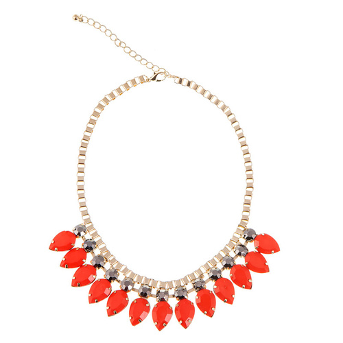 TREASURES JEWELLERY - Fashion Necklace #NKTEAR-Orange