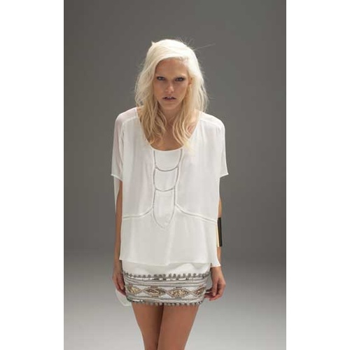 BLESSED ARE THE MEEK - Natural Forms Top (PB50862 - Ivory)