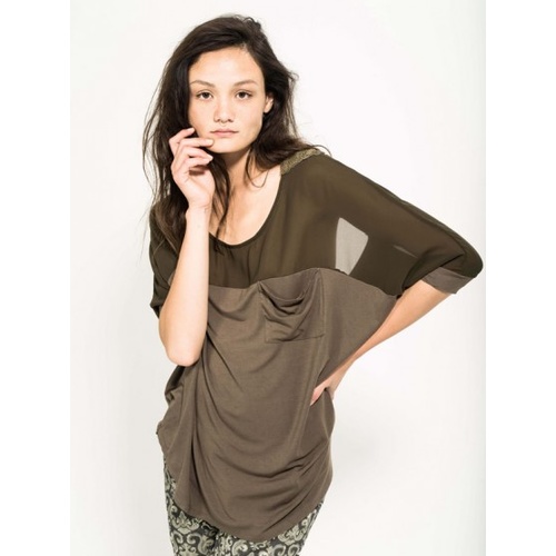 BLESSED ARE THE MEEK - Missionary Top (PB51052 - Khaki)