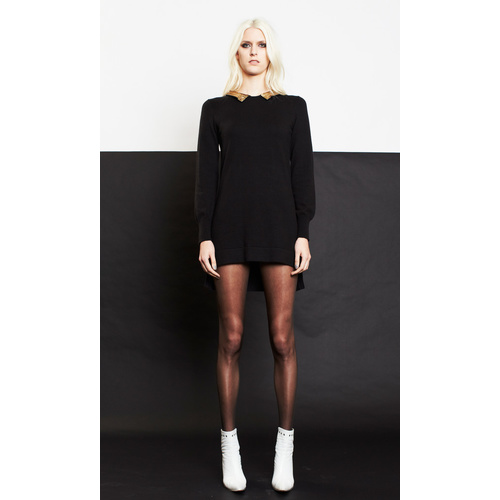 TOI ET MOI - Amelie Collar Sweater Dress (TEM1376 - Black)
